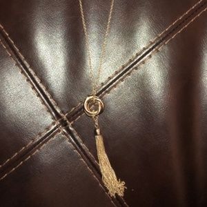 Gold Long Tassel Necklace